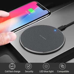 Carregador Sem Fio Rapido 15w Indução Sensor Mesa Turbo Fast Para Celular iPhone/Android Universal