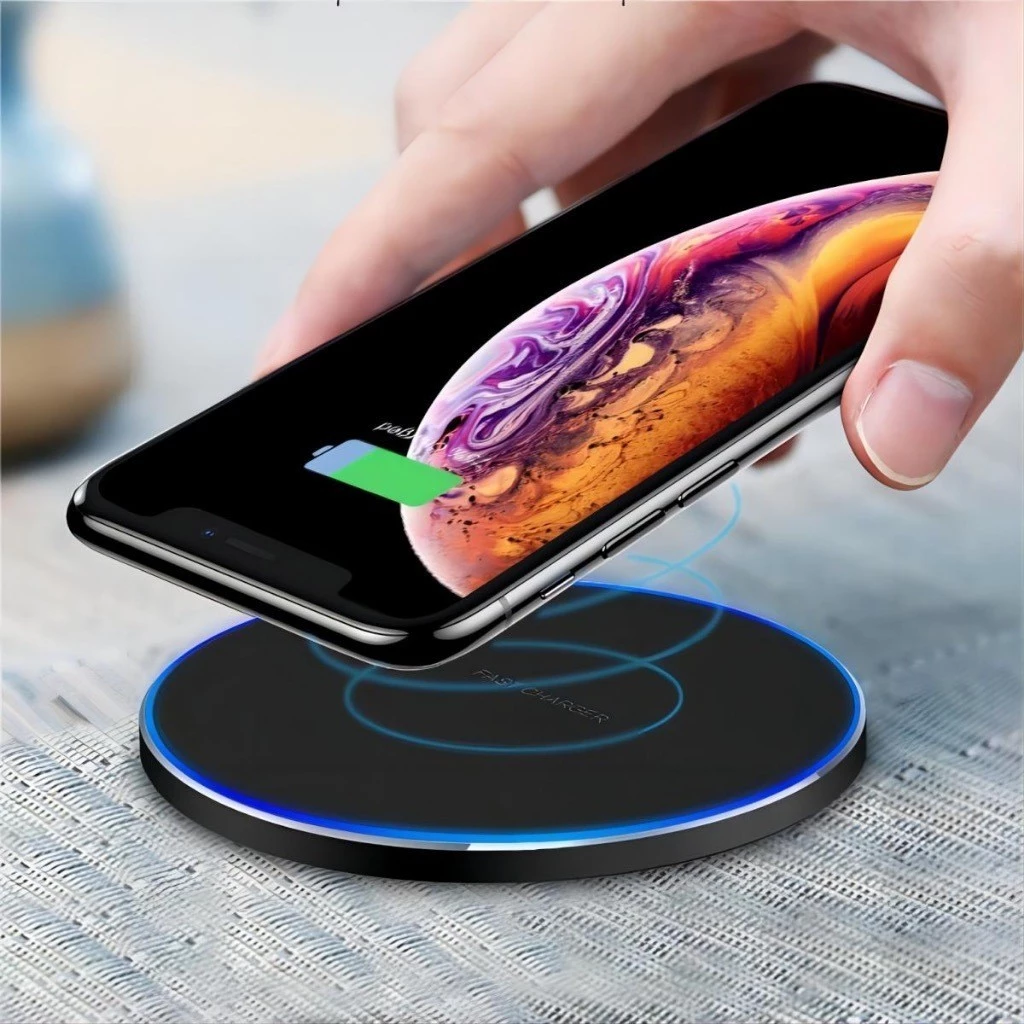 Carregador Sem Fio Rapido 15w Indução Sensor Mesa Turbo Fast Para Celular iPhone/Android Universal - Imagem 5