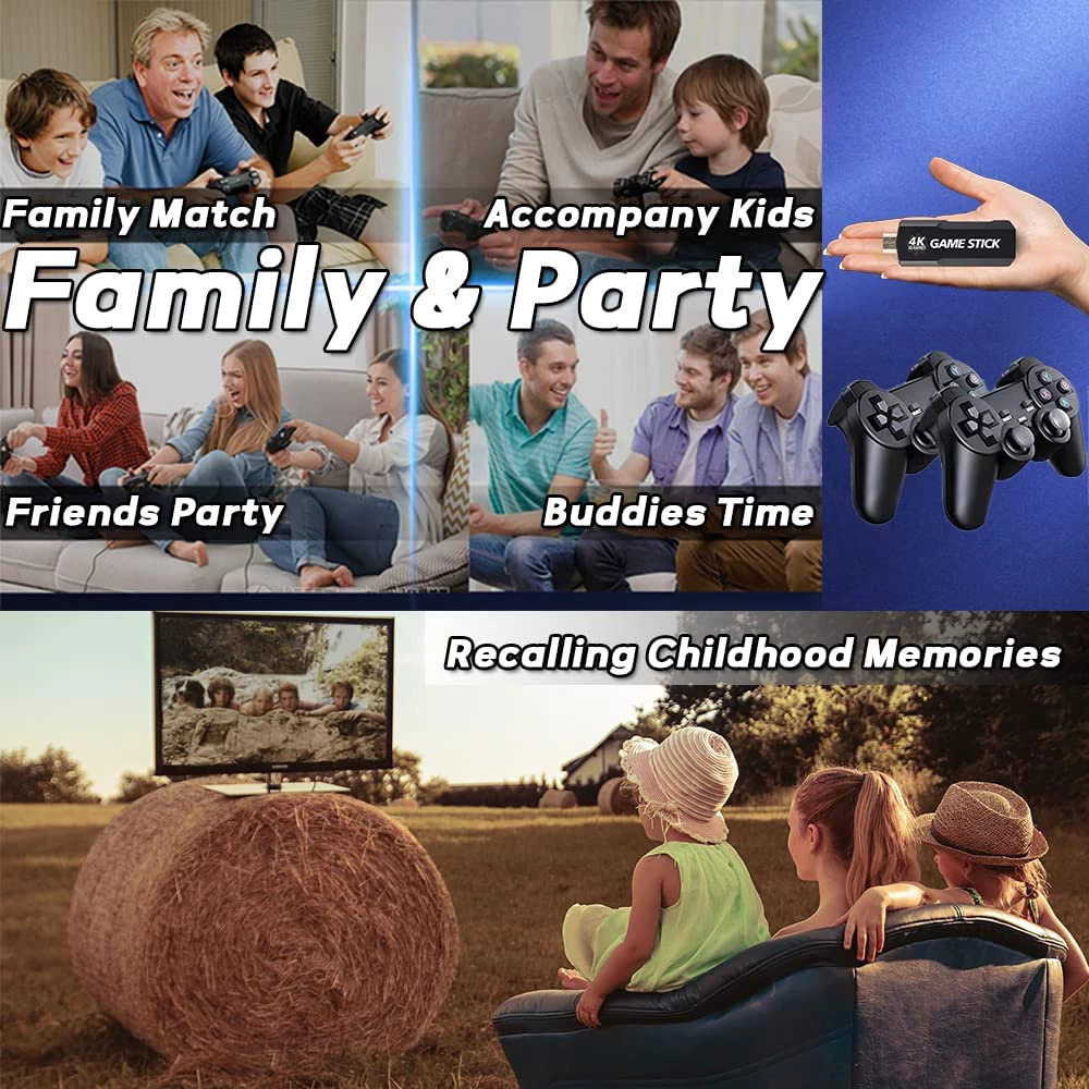 Videogame Stick 2-Console 4K GD10 , 64 Gb , 37.000 Jogos + 2 Controladores . Pronto Para Entrega Imediata De Retrô PSP - Imagem 3