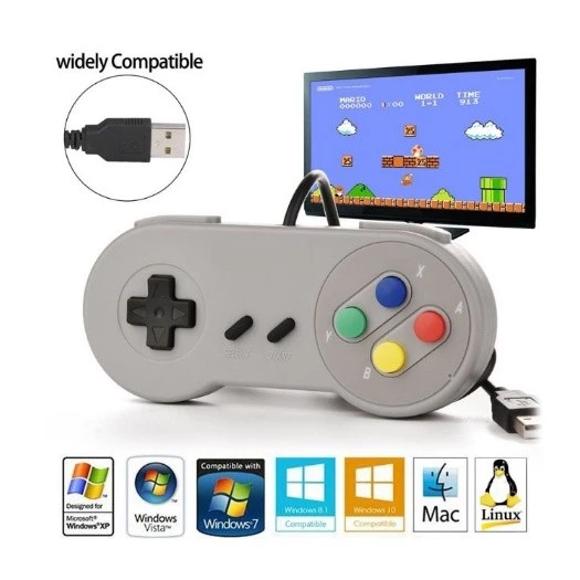 Joystick Controle USB Super Nintendo SNES para PC Mac Linux - Imagem 3